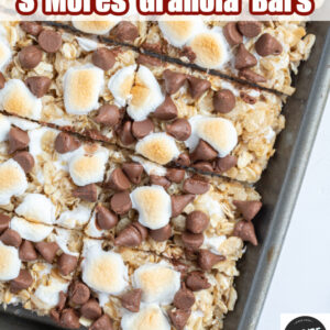 pinterest image for s'mores granola bars