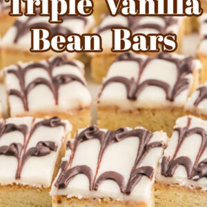 pinterest image for triple vanilla bean bars