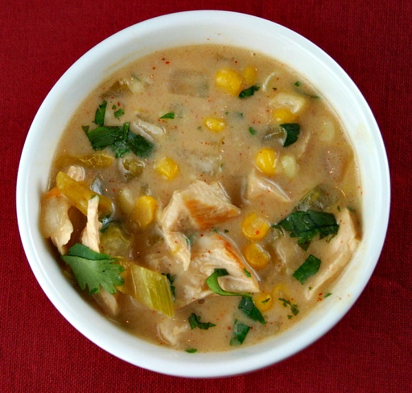 bowl of mexican turkey soup
