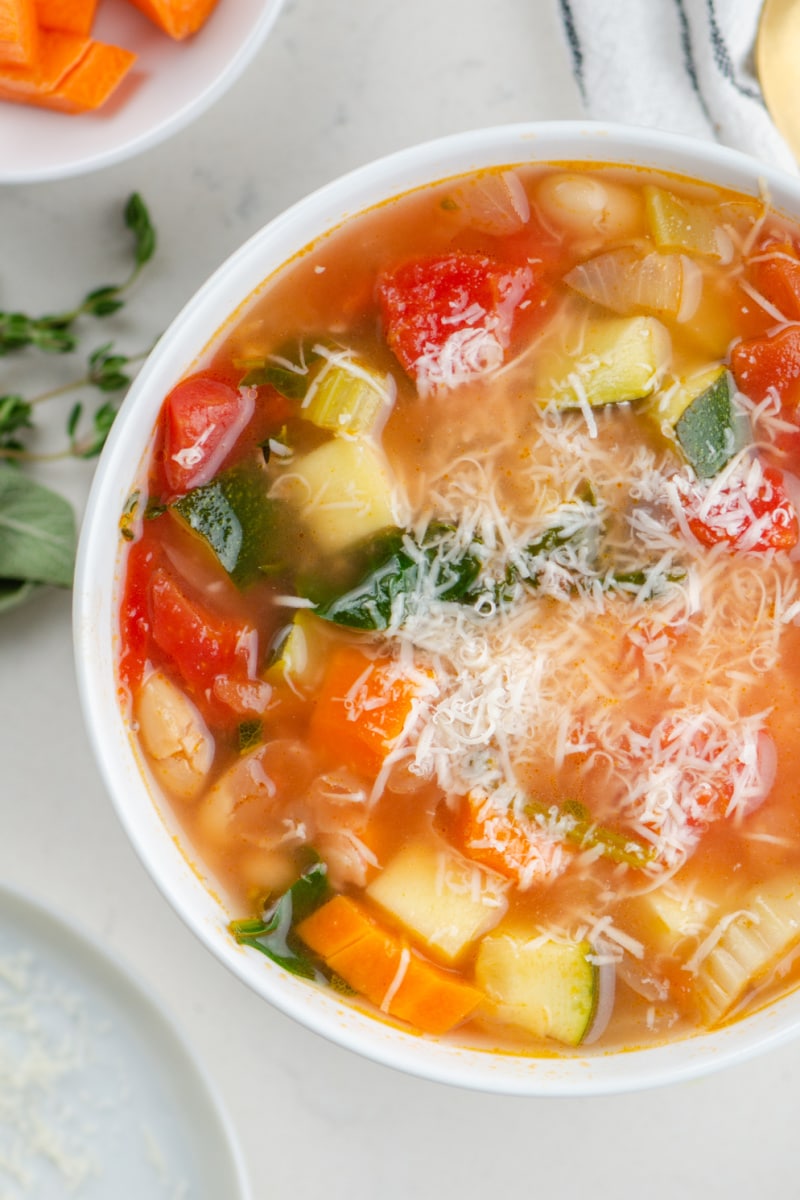 bowl of tuscan vegetable soup