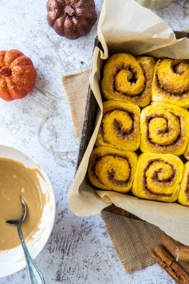 Amish Pumpkin Cinnamon Rolls