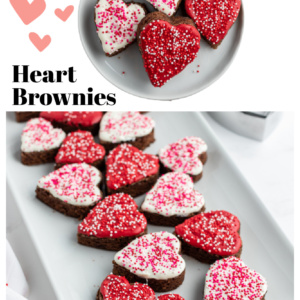 pinterest collage image for chocolate dipped brownies