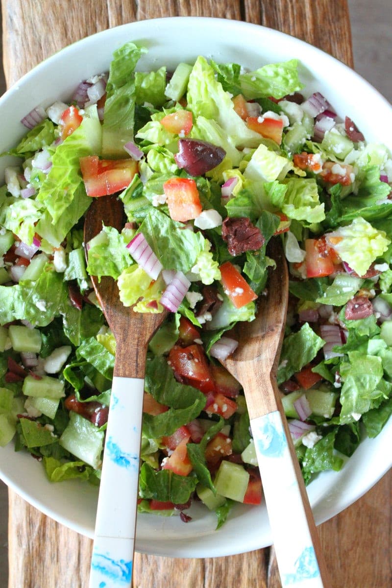 Chopped Vegetable Salad in a bowl