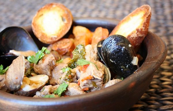 Pork Stew with Clams for a Portuguese Dinner Party Menu