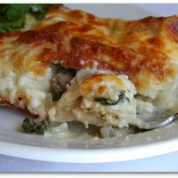Creamy Chicken, Spinach and Mushroom Enchiladas
