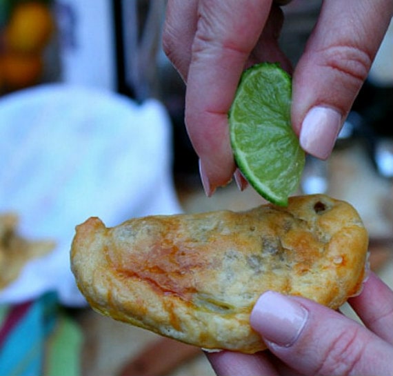 beef empanadas with lime