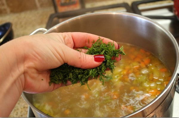 Adding dill to Italian Wedding Soup