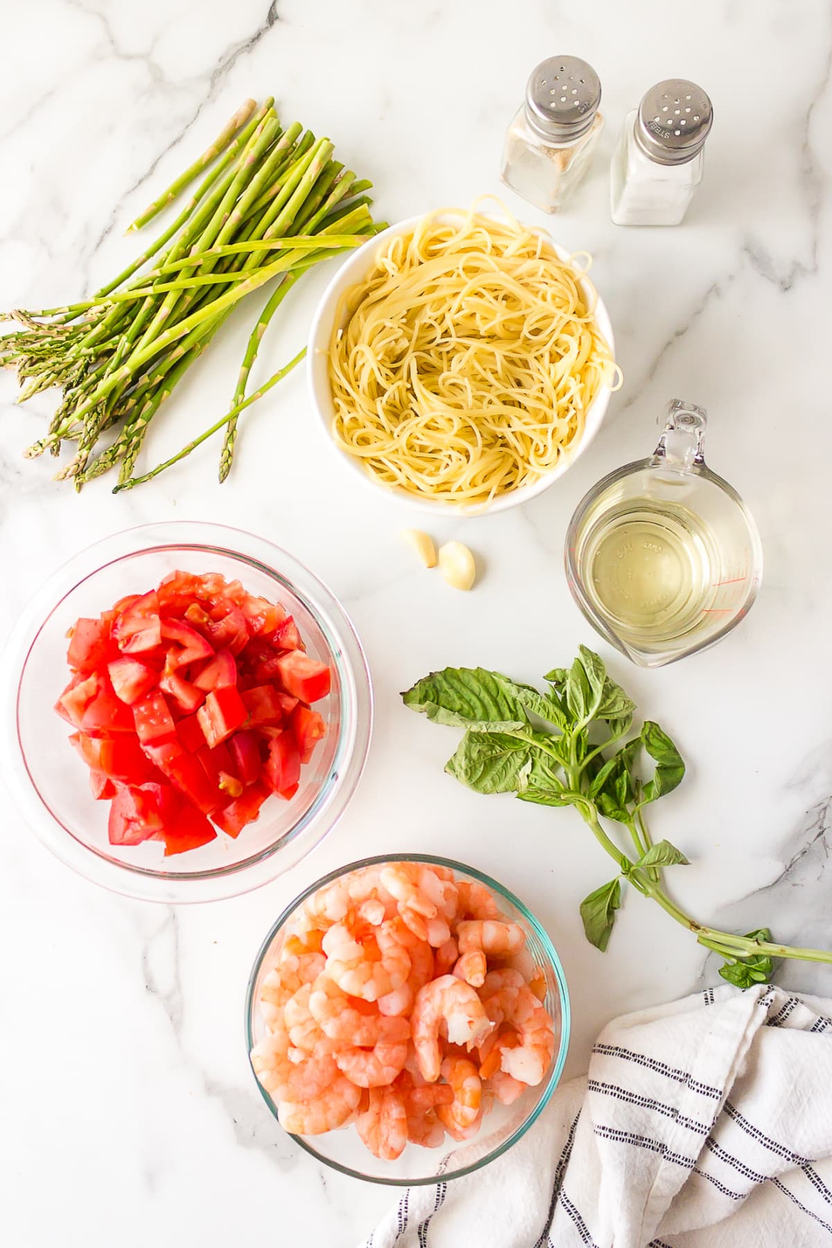 ingredients needed for angel hair pasta with shrimp