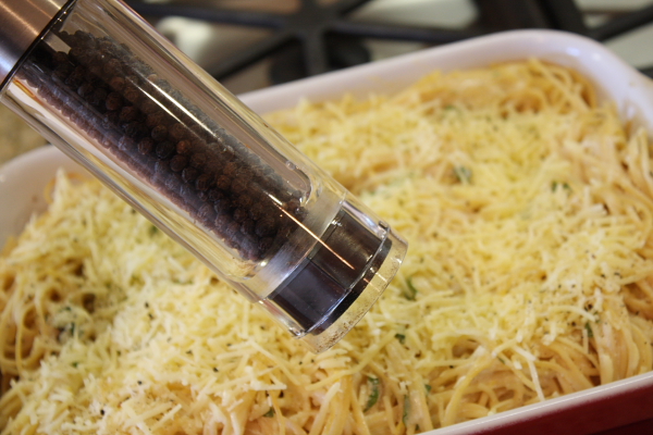 Baked Lemon Spaghetti 16 pepper on pasta