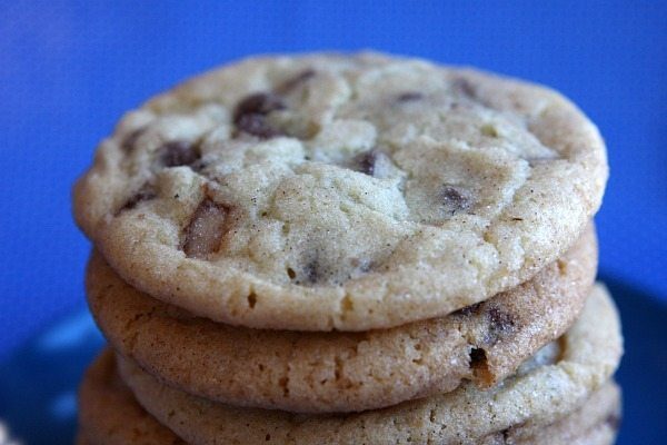 Toffee Chip Snickerdoodles - cookie recipe from RecipeGirl.com