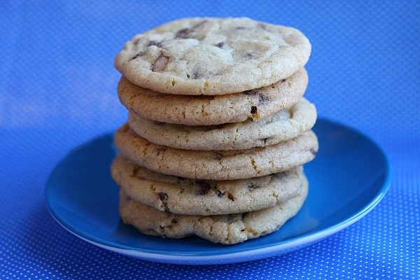 Toffee Chip Snickerdoodles - cookie recipe from RecipeGirl.com