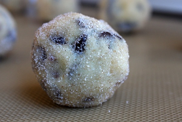 Toffee Chip Snickerdoodles - cookie recipe from RecipeGirl.com