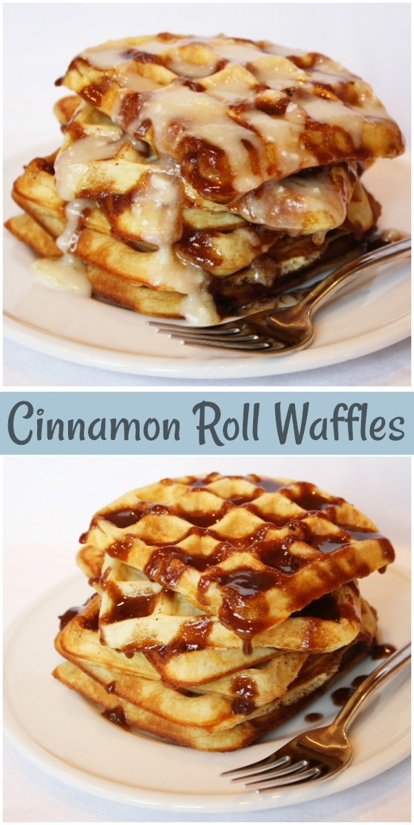 Cinnamon Roll Waffles - Recipe Girl
