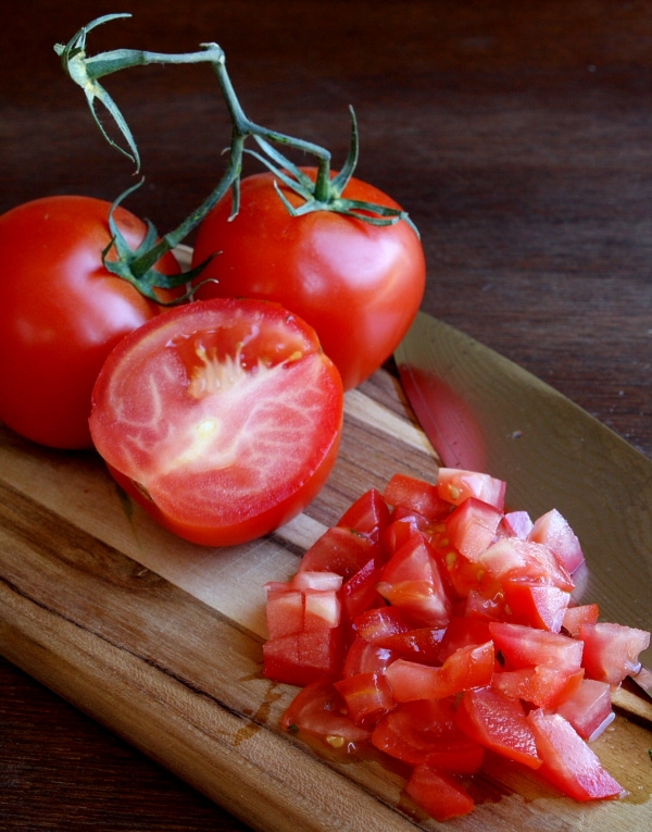 Chopped Tomatoes Chopped Tomatoes on board