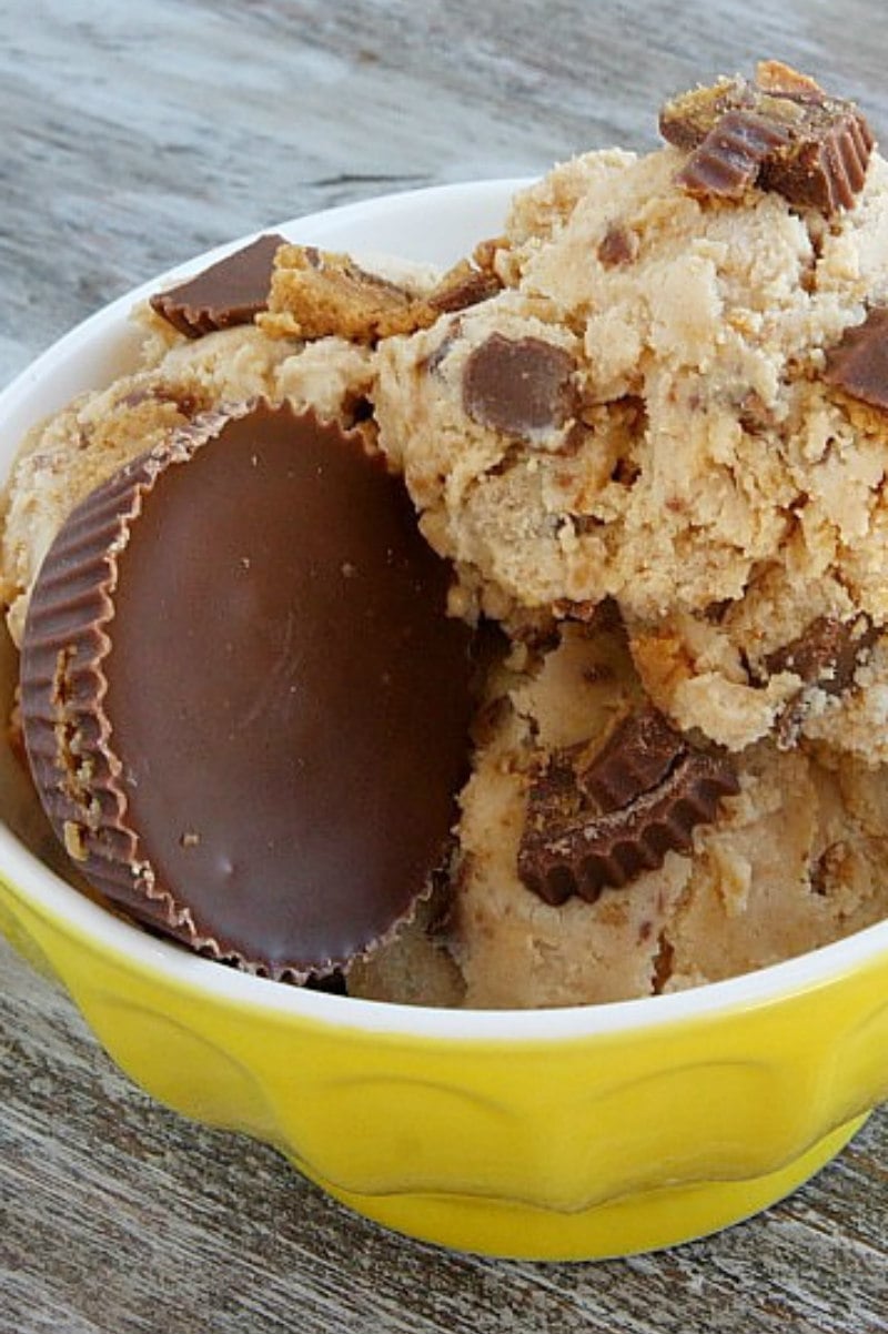 Bowl of Peanut Butter Cup Ice Cream