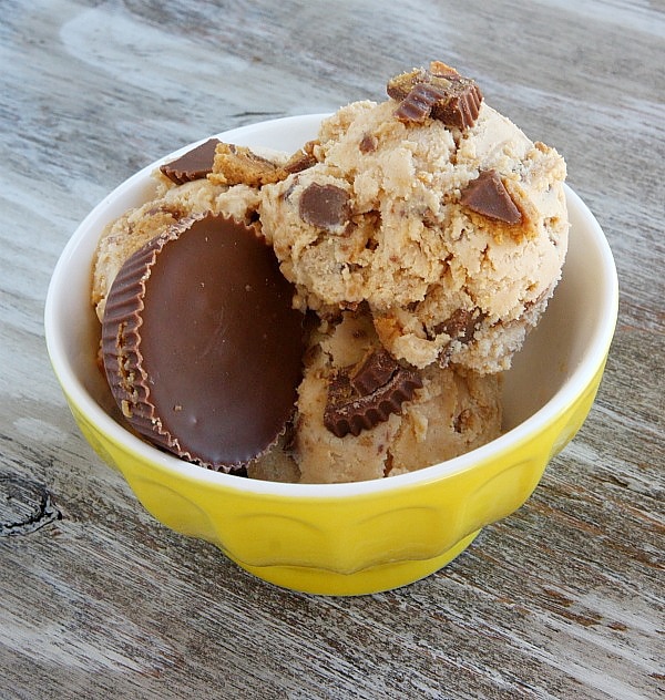 Bowl of Peanut Butter Cup Ice Cream