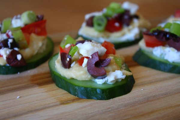 Greek Salad Cucumber Bites