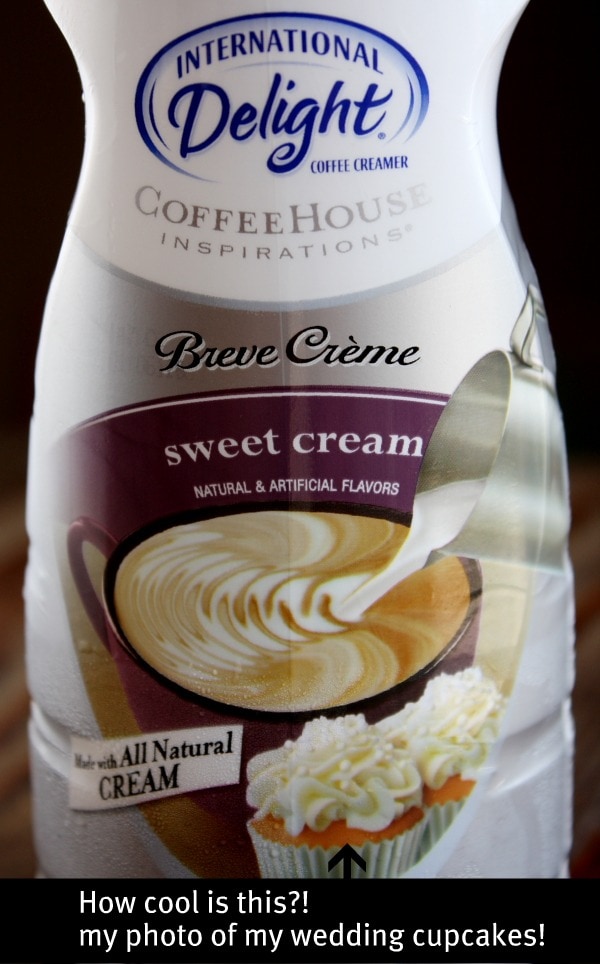 bottle of sweet cream coffee creamer