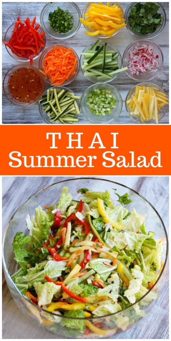 Thai Summer Salad recipe from RecipeGirl.com : #weightwatchers #SmartPoints #wwfreestyle