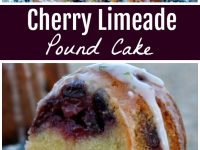 pinterest collage image for cherry limeade pound cake