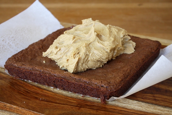 Brownies with a peanut Butter cookie dough blob on top