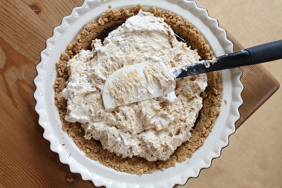 Making Nutter Butter Peanut Butter Pie