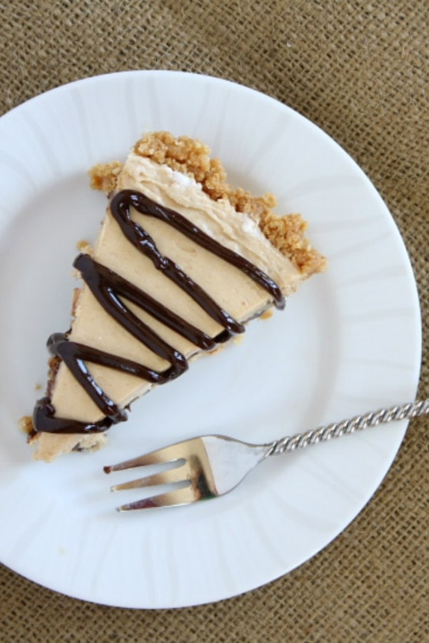 slice of Nutter Butter Peanut Butter Pie