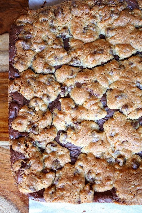 Gooey Chocolate Chip Sandwich Bars