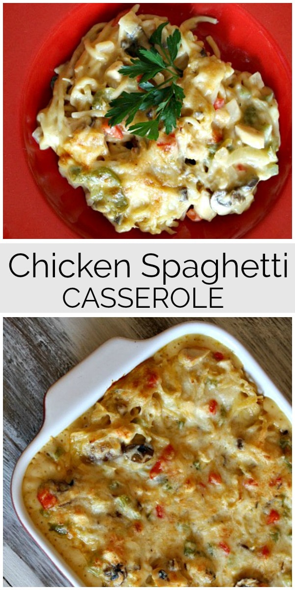 Chicken Spaghetti Casserole - Recipe Girl
