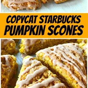 pinterest collage image for copycat starbucks pumpkin scones