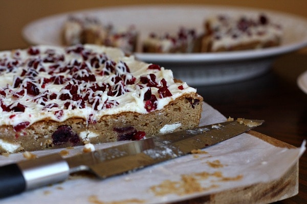 White Chocolate Cranberry Bliss Bars 