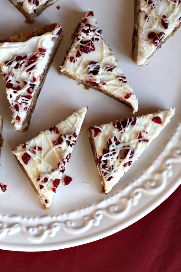 White Chocolate Cranberry Bliss Bars 