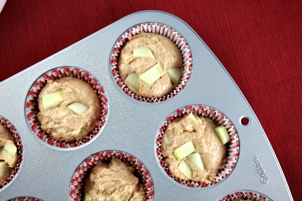 Apple Fritter Muffins ready to bake