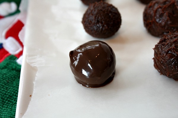 Butterfinger Truffles dipped in chocolate