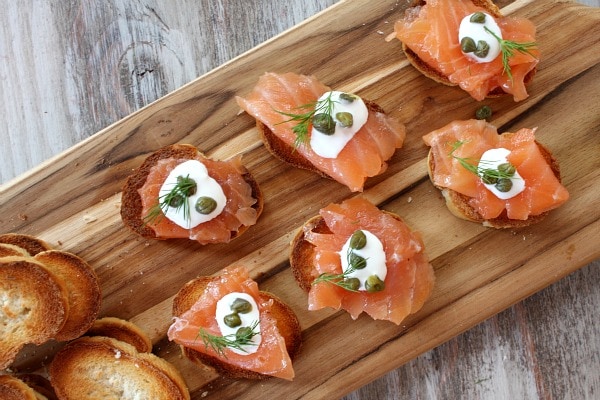 Salmon Gravlax appetizers