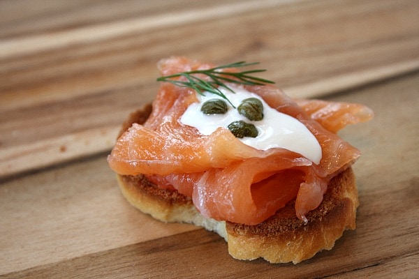 Gravlax served as an appetizer