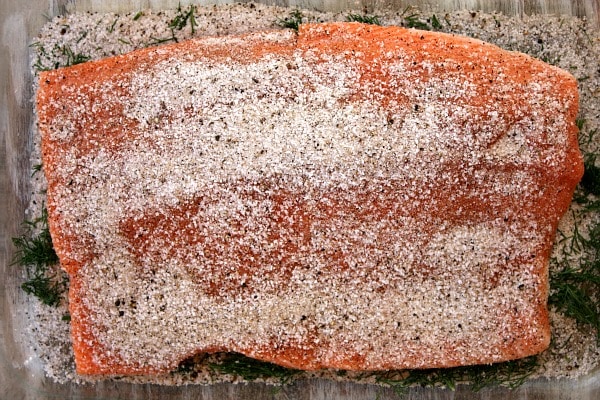 curing salmon