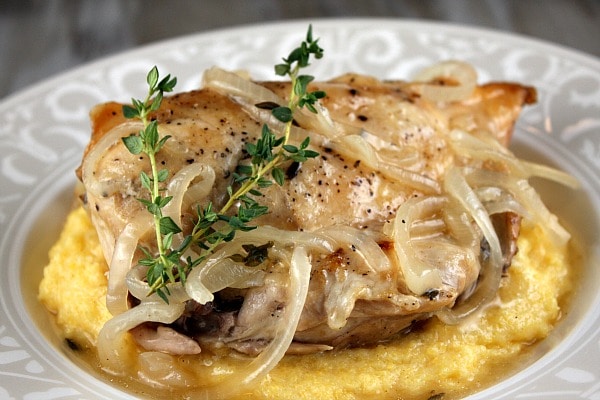 Slow Cooker Garlic Chicken recipe from RecipeGirl.com