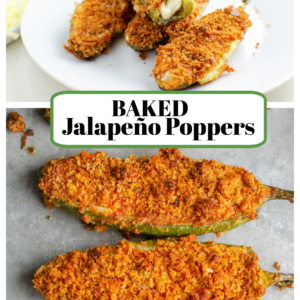 pinterest collage image for baked jalapeno poppers