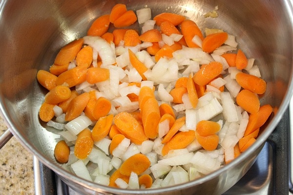 making Bean and Sausage Soup 