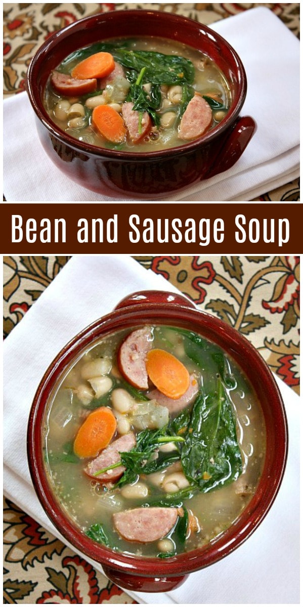 Bean and Sausage Soup - Recipe Girl