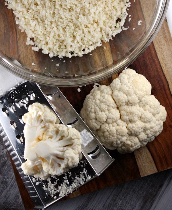 Preparing the Cauliflower for the Cauliflower Pizza Crust