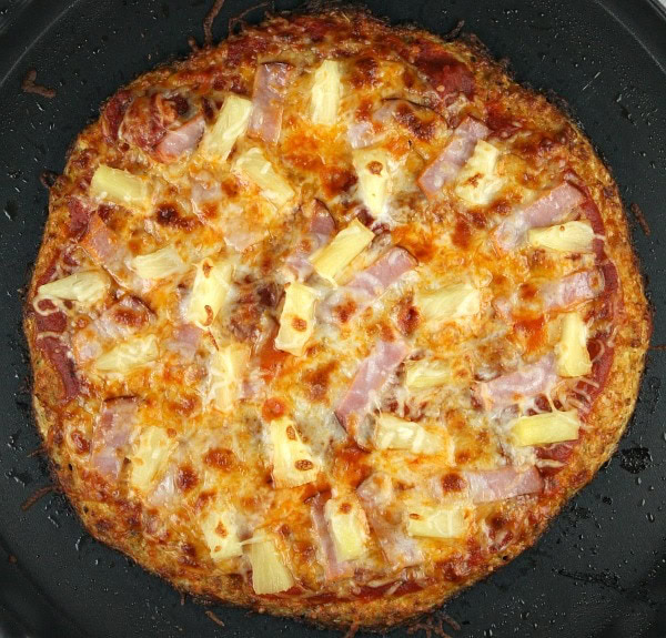 Cauliflower Crust Pizza with Hawaiian Toppings