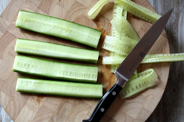 Preparing Cucumbers for Cucumber Salad