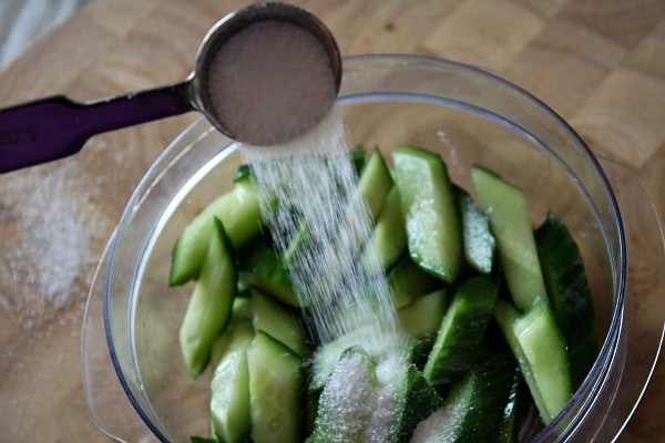 Preparing Cucumber Salad