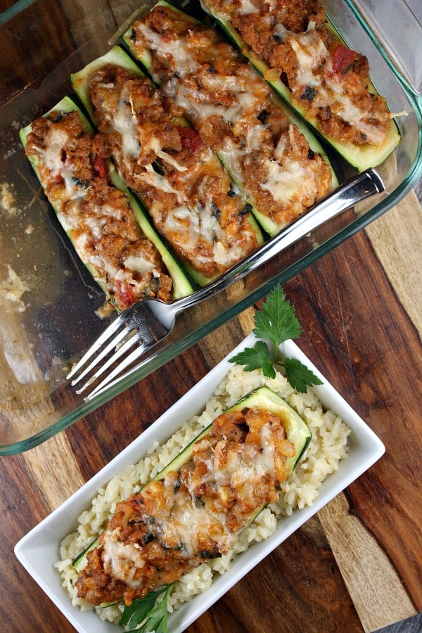 Sausage Stuffed Zucchini