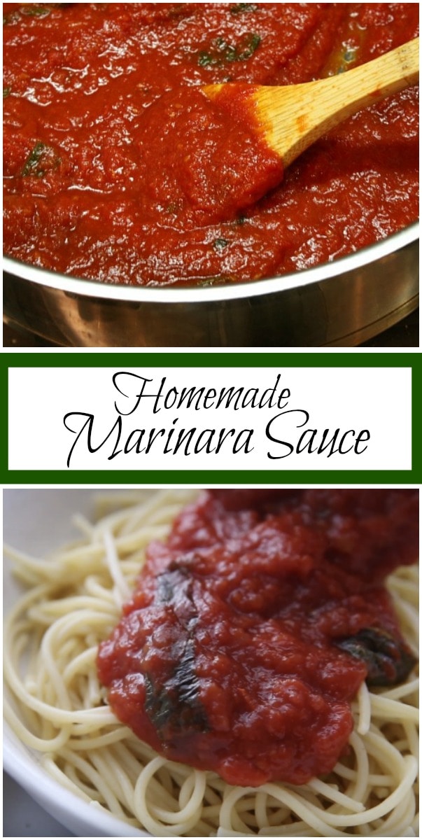 homemade marinara sauce
