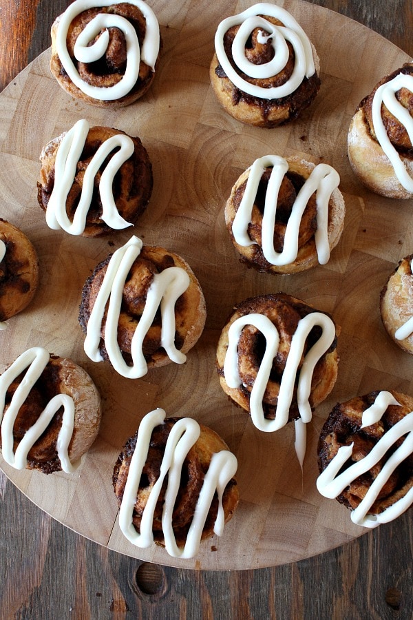 No Yeast Cinnamon Rolls with Cream Cheese Frosting