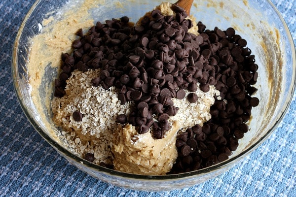 cookie dough ingredients in a bowl