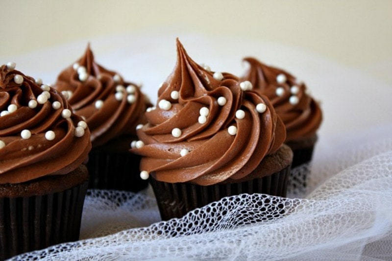 Chocolate Wedding Cupcakes